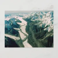 Alaska Mountain Range-Aerial View Postcard