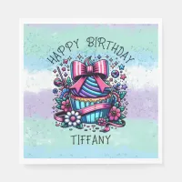 Birthday Cupcake Whimsical Personalized Napkins