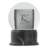 Elegant 11th Steel Wedding Anniversary Snow Globe