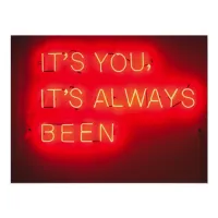 It's Always Been You | Red Neon Romance Photo Poster