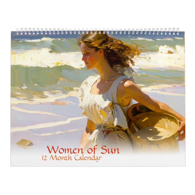 Women of Sun 12 Month Calendar (split pages)