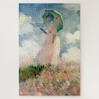 Woman with Parasol Claude Monet Vintage Art Jigsaw Puzzle