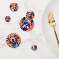 Polygonal Dog Portraits Confetti