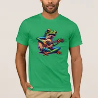 Cute Frog Playing a Guitar T-Shirt