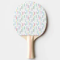 Pastel stripes and dots ping pong paddle