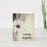 Dried Wheat Grains and Daisy Lammas Day Blessings Card