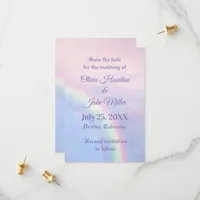 Rainbow of hope - pastel,  save the date