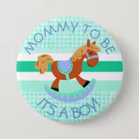 Mom to be Horse Rocker Baby Shower Button