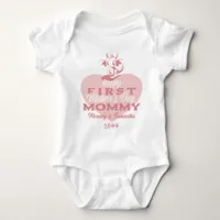 Pink Little Dragon Baby Dragon First Mother's Day Baby Bodysuit