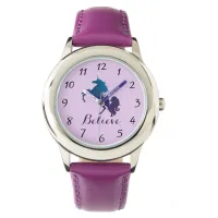 Magical Purple and Blue Rearing Unicorn | Believe Watch