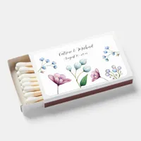 Elegant Floral Wedding Soft Botanical Romance Matchboxes