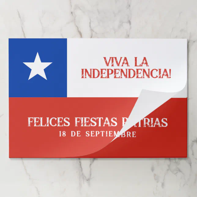 Fiestas Patrias Independence Day Chile Flag Paper Pad