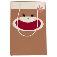 Sock Monkey Smile(Girl) Medium Gift Bag