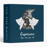 Gnome Capricorn Astrology Sign Angel Name Subject 3 Ring Binder
