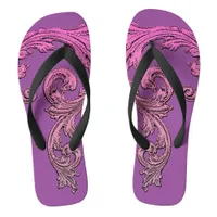 Elegant Goth Design Flip Flops