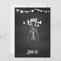 Customizable Modern Chalkboard Wedding Invitation