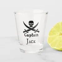 Personalized Pirate Captain Shot Glass