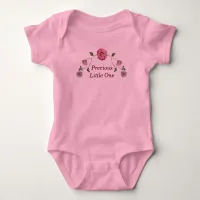 Pink & Purple Floral Vine Baby Bodysuit