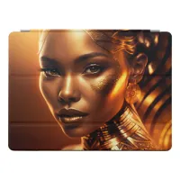 Woman Face Gold Makeup Portrait iPad Pro Cover
