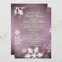 Snowflakes Pink Winter Bridal shower invite