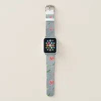 *~* Holly Poinsettias Christmas in Denim Apple Watch Band