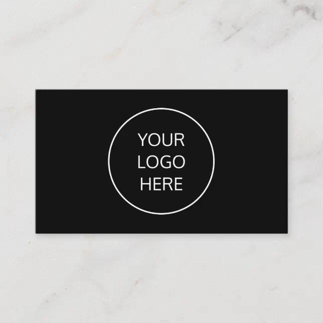 Black Simple Modern Add Your Logo Business Card
