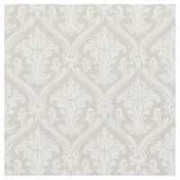 Trendy Beige Baroque Damask Pattern Fabric