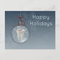 silver blue Dentist Holiday Cards