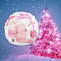 Cute Christmas in Pink | Round Pillow