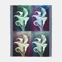 Calla Lillies Fleece Blanket