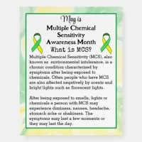 May is Multiple Chemical Sensitivity Awareness Foam Board