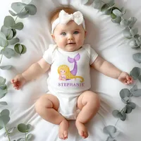 Mermaid Ocean Baby Shower  Baby Bodysuit