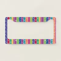 Colorful Stripes License Plate Frame