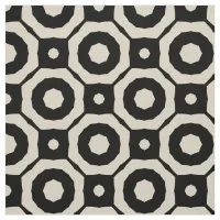 Trendy Mosaic Black & Beige Geometric Pattern