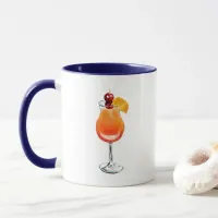 Watercolor Tequila Sunrise Cocktail Mug