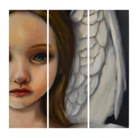 Sweet Angel Girl  Triptych