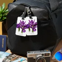 Elegant Dutch Iris Purple Sensation Flowers Luggage Tag