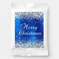 Silver Glitter Royal Blue Foil Merry Christmas Hot Chocolate Drink Mix