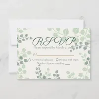 Greenery Wedding RSVP Card