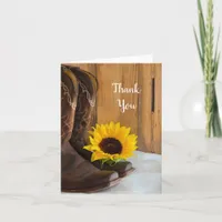 Country Sunflower Western Wedding Thank You