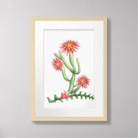 Red Bloom Cactus Flower 2 Poster