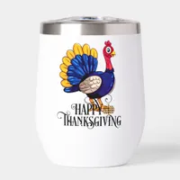 Cute Thanksgiving Turkey Thermal Wine Tumbler