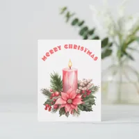 Burning Candle - Christmas Card