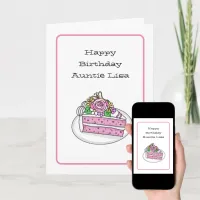 Personalized Sweet Birthday Card for Aunt