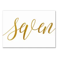 Table Numbers - Luxe Typography (Faux Gold Foil) 7