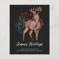 Budget Reindeer Nordic Folk Business Holiday Card