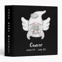 Gnome Cancer Astrology Sign Angel Name or Subject 3 Ring Binder