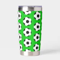 Soccer Football Balls Patterned Insulated Tumbler