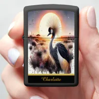 A Graceful Bird at Sunset by the Tranquil Waters Zippo Lighter