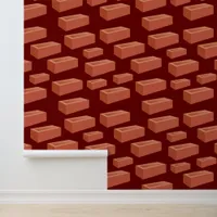 Red Bricks Brickwork Patterned Wallpaper